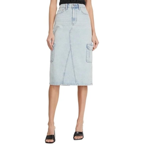 Rails Highland Stretch Denim Midi-Skirt Blue Size 29 New With Tag - Picture 1 of 6